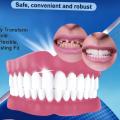 Silicone Denture Set Soft Smile Personal Care Products Natural Tooth Full Denture Set for Seniors Adults Men Women Eating.