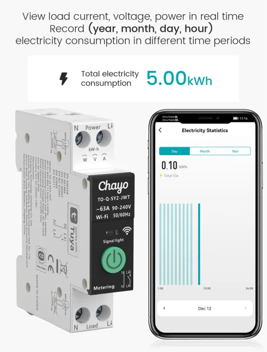 TUYA%20WiFi/ZigBee%20MCB%20Smart%20Circuit%20Breaker%20Over%20Current%20Under%20Voltage%20Protection%20Power%20Metering%201-63A%20Remote%20Control%20Switch%20-%20Image%205