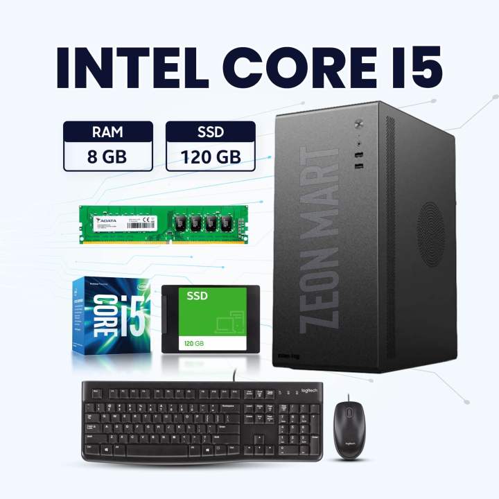 Intel Core i5 RAM 8GB SSD 120GB Graphics 2GB Built in Gaming PC Win 10 64 Bit NEW Desktop Computer