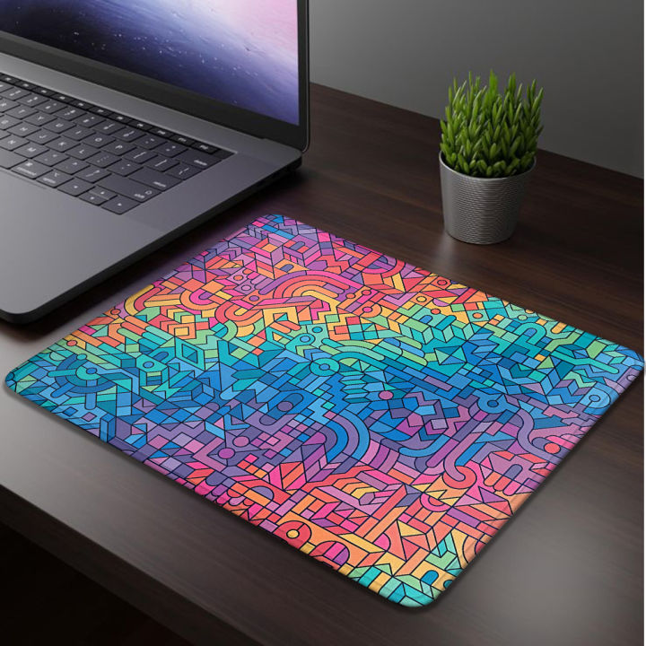 Pc Gaming Accessories Small Mouse Pad Geometry Mausepad Deskmat ...