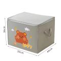 Foldable Storage Box for Clothes, Quilts & Toys | Cartoon Animal Design Kids Organizer | Dustproof Travel Bag. 