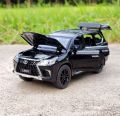 1:32 Lexus LX570 Alloy Pull Back Car Model Diecast Metal Toy Vehicles with Sound Light 6 Open Doors for kids. 