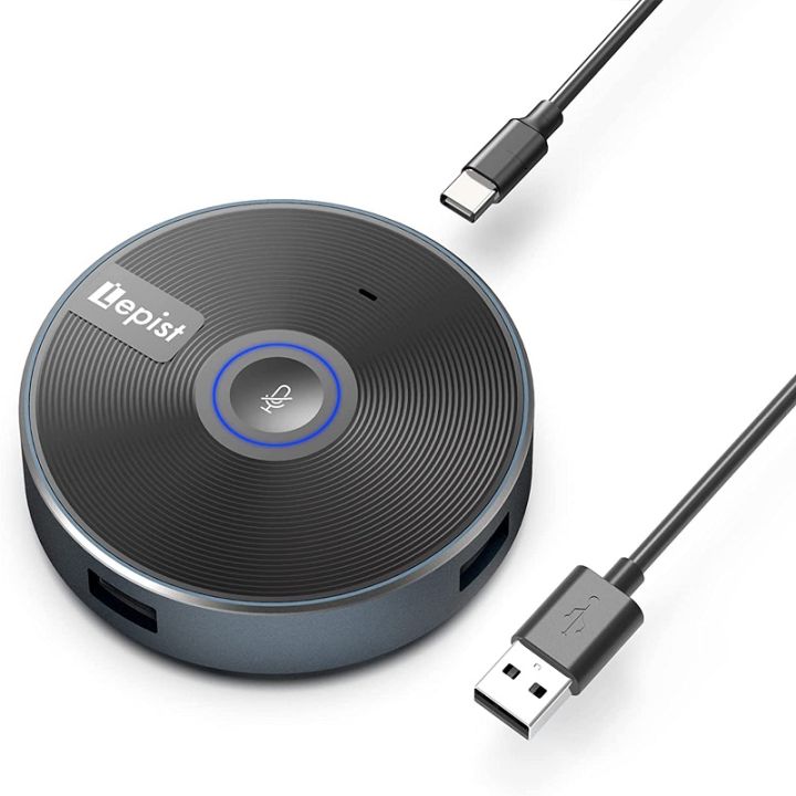 Conference Microphone with 5-in-1 Usb Adapter, 360 Omnidirection ...