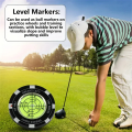 1pc High-Precision Golf Ball Marker with Green Reading Aid, Hat Clip - Target Design (Up Hill/Down Hill/Breaks Left/Right).