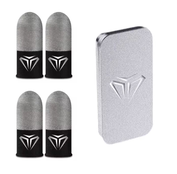 4 Pcs Mobile Game Fingertip Gloves Sweatproof Anti-slip Touch Screen Finger Sleeve Breathable Gaming Fingertip Cover For Gamer