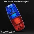 Red Blue LED Shoulder Warning Light Police Shoulder Clip Light Sanitation Worker Safety Patrol Alarm Flash Signal Strobe Lamp. 