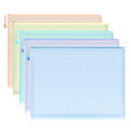 5pcs Mesh Zipper Pouch Document Bag Waterproof Zip File Folders A4 School Office Supplies Pencil Case Storage Bags. 