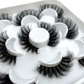 GROINNEYA 5 Pairs 3D Mink Lashes Soft Dramatic Fluffy 3D Mink False Eyelashes Thick Wispy Natural Mink Lashes False Eyelashes. 