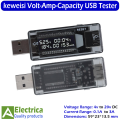 USB Tester Dual USB Ampere Voltage Time & mAh Charger Detector Double USB for Output 3-9V 0.1-3A USB Tester by Electrica. 