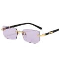 Retro Korean Sunglasses Seaside Frameless Eyeglasse Anti UV400 Gradient Shades. 