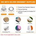 12mm Manual Eyelet Puncher Handheld Press Button Grommet Plier Punching Machine Hand Tool with 500Pcs Eyelet Grommets. 