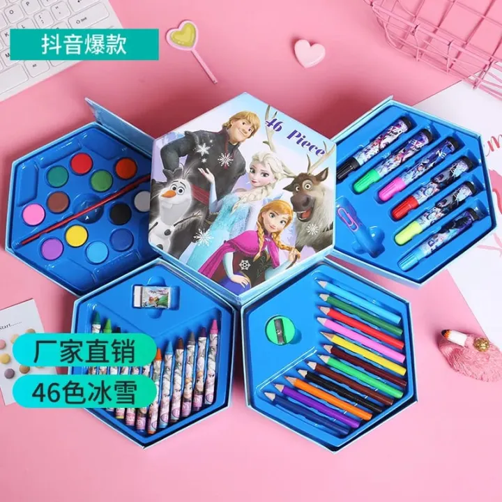 Hexagonal%20Coloring%20Box%20Art%20Kit%20Set%20Of%2046%20Pieces%20With%20Color%20Pencils,%20Crayons,%20Water%20Color,%20Marker%20Pens%20for%20kids%20-%20Image%206