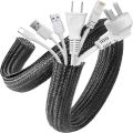 1M 3M 5M Braided Cable Sleeve PET Nylon Wrapping Cable Casing Cable Sleeves Wire for Desk PC TV Wire Protector Cable Wrap Cover.