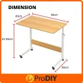 Laptop Table Flexible Adjustable Desk height with 4 wheels for easy portability, Material Wooden, Indoor. 