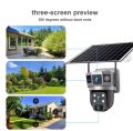 Solar Camera 4G Sim Outdoor Dual Lens 3 view WiFi 8MP 4K IP Camara Solar Panel CCTV

Security Built in Battery PIR Cam V380. 