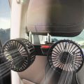 USB Automotive Fan Portable Air Conditioner Cars Electric Fan for Home Office 360 Degree Rotatable Dual Head 3 Speed Seat Fan.