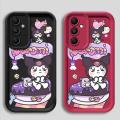 Sanrio Cute Kuromi Phone Case for Samsung Galaxy A71 A13 A12 A51 A21s A11 A05s A31 A06 A03 A30 A04s A50 Luxury Cover. 