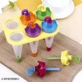 6 PCS SET Ice Lolly Mold PP Straw Design Reusable Ice Popsicle Ice Pop Makers DIY Homemade Ice Cream Popsicle Tray Kitchen Frozen Tool, Color Random. 