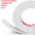 White Rubber Sponge Door Window Seal Strip Waterproof Soundproof Self Adhesive Anti-collision Pad EVA Foam Single Sided  Tape. 