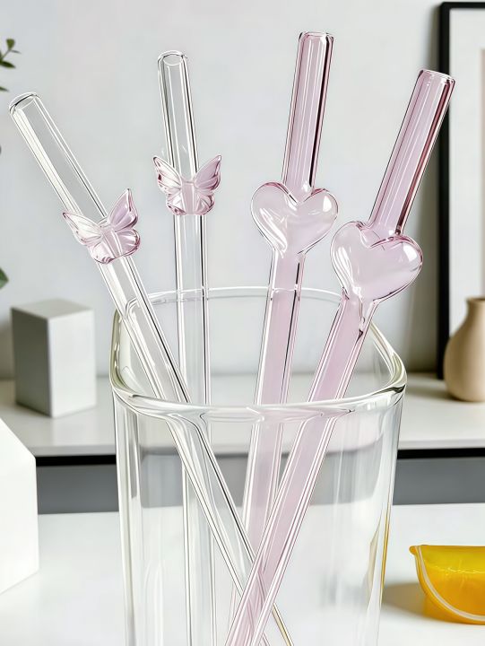 1/3/5pcs%20Reusable%20Heart%20&%20Butterfly%20Glass%20Straws,%20Valentine's%20Day%20Party%20Favors,%20Perfect%20for%20Cocktails,%20School%20Use,%20%20Ideas%20-%20Image%205