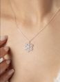 925 Sterling Silver Snowflake Necklace for Women, Winter Frozen Snow Flake Pendant Necklaces, Women Pendant. 