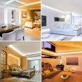 5V 2835 LED Strip Light White Warm White Flexible Cuttable Adhesive Tape for TV Backlight DIY Cabinet Shelf Home Decor Lighting. 