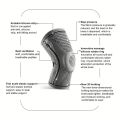 Non-Slip Knee Support Brace with Patella Gel Pad Stabilizers Comfort-Fit Compression Sleeve for Arthritis Sports. 