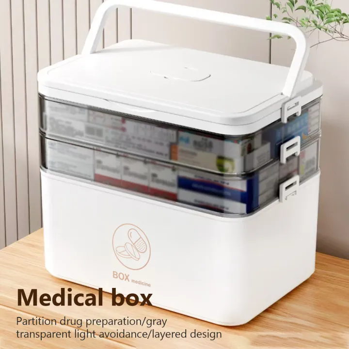 Household Large Capacity Medicine Box Portable First Aid Medical Kit ...