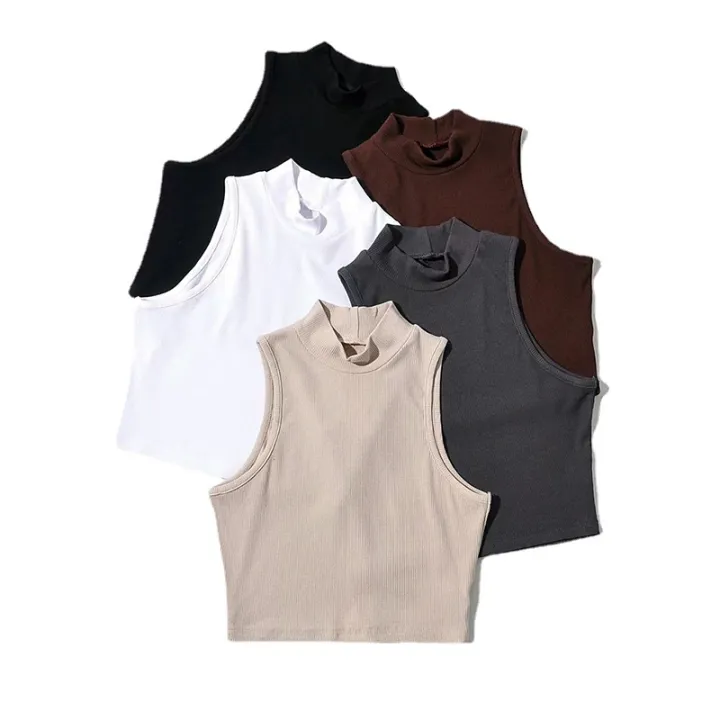 Summer%20Black%20Women%20Fashion%20Crop%20Top%20High%20Neck%20Black%20Sleeveless%20Tank%20Tops%20with%20Breathable%20and%20Comfortable%20Fit%20-%20Image%205