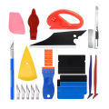 Car Wrapping Tools Window Tinting Tools Kit Wrap Knife Felt Squeegee Vinyl Spatula Plastic Scraper ﻿Film Covering Foil Tool. 
