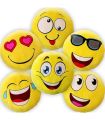 Pack of 2 - Assorted Emoji Soft Pillows Stuffed Cushion Round Home Decor. 