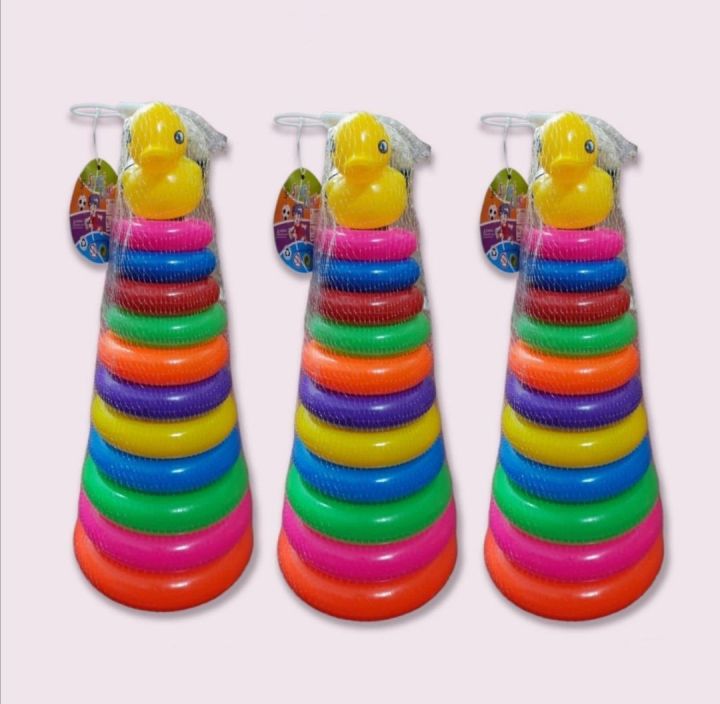 Plastic%20Duck%20Stacking%20Ring%20Super%20Stack%20Up%20Educational%20Toy%20Multicolour%2011%20Rings%20for%20Toddlers%20-%20Image%203