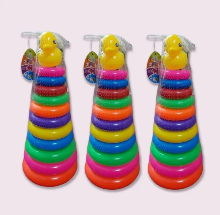 Plastic%20Duck%20Stacking%20Ring%20Super%20Stack%20Up%20Educational%20Toy%20Multicolour%2011%20Rings%20for%20Toddlers%20-%20Image%203