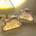 Cloud Tulip Night Light Handmade DIY Material Flower Home Decor Mirror Creative Atmosphere Lamp Birthday Gift Valentine's Day. 