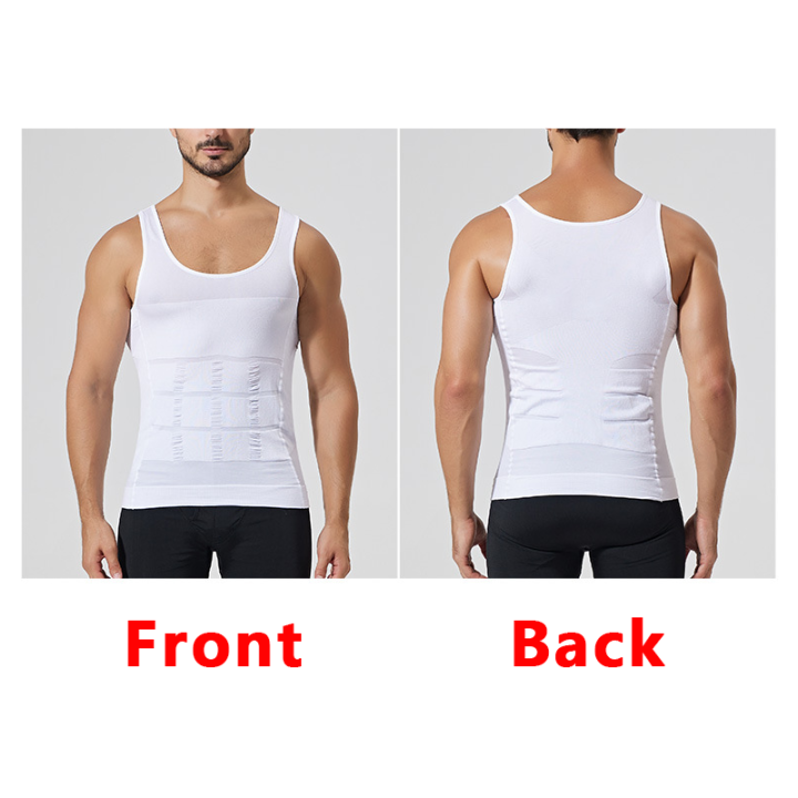 YBFDO%20Men%20Body%20Shaper%20Slimming%20Compression%20Vest%20Undershirt%20Seamless%20Waist%20Trainer%20Tank%20Top%20Belly%20Control%20Weight%20Loss%20Shapewear%20-%20Image%203