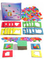 3D Puzzle Two-person Interactive Desktop Game Tangram Math Toys Building Blocks Board Color Shape For Kids . 