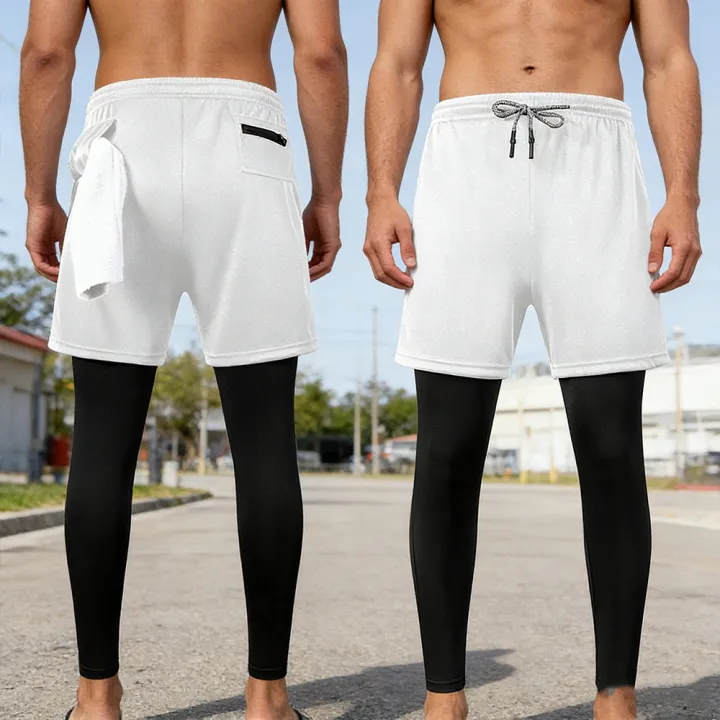 Men's%20Athletic%20Quick%20Dry%20Dual-Layer%20Compression%20Long%20Trousers%20Inner%20Compression%20Tights%20&%20Outer%20Sport%20Shorts%20Gym%20&%20Running%20Gear%20-%20Image%204