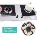 Reusable Non-Stick Black Gas Stove Burner Protectors | 2-Piece Liner Set. 