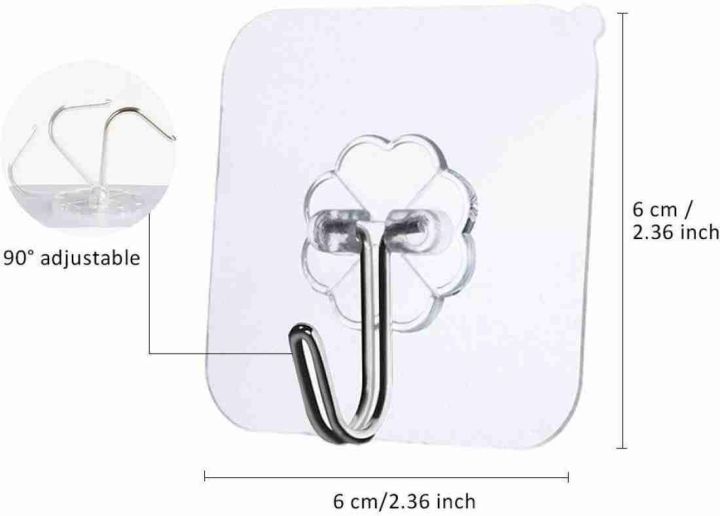 10pc%20Self%20Adhesive%20Wall%20Hooks%20Sticker%20For%20Hanging%20Seamless%20Transparent%20Wall%20Hook%20-%20Image%202