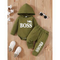 3-24 Months Newborn Baby Boy Clothing Suit Long Sleeve Hooded Romper+Pants Spring&Autumn Sports Style Toddler boy 2PCS Clothes. 