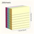 200sheets Line Sticky Notes 4 Colors Portable Student Note Marker Writing Sticky Notes Self-Adhesive Easy To Apply Notepad. 