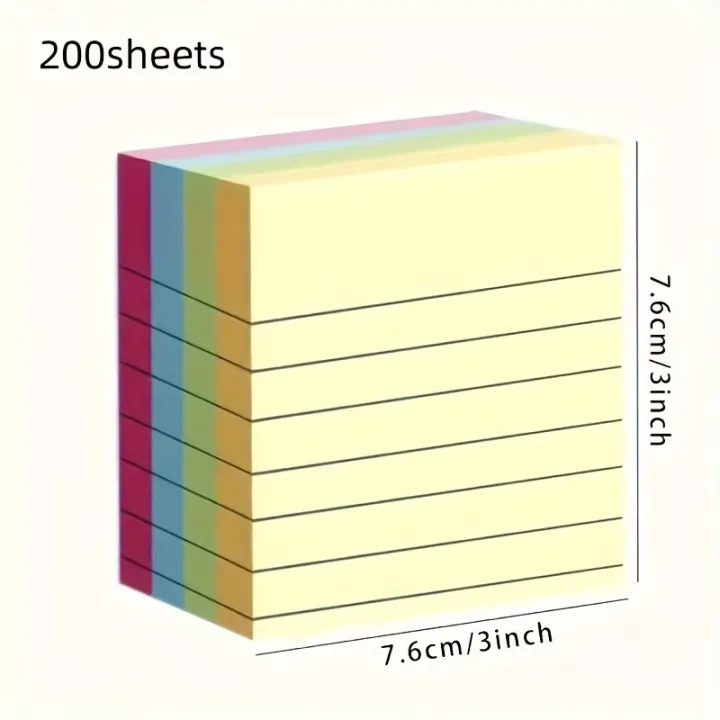 200sheets%20Line%20Sticky%20Notes%204%20Colors%20Portable%20Student%20Note%20Marker%20Writing%20Sticky%20Notes%20Self-Adhesive%20Easy%20To%20Apply%20Notepad%20-%20Image%202