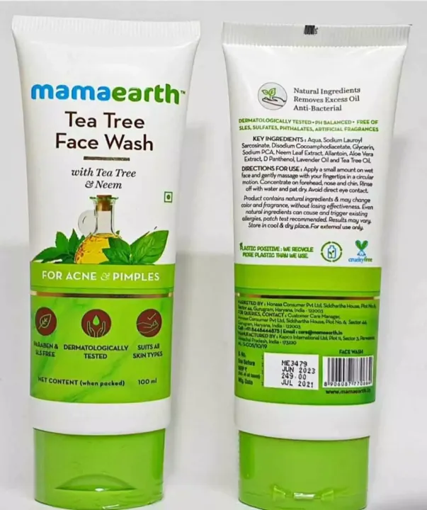 MamaEarth%20Tea%20Tree%20Face%20Wash-100ml%20-%20Image%204