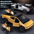 1:36 Cybertruck Toys Off Road Vehicle Die Cast Model Car Beach Motorcycle Hobby Collectible Birthday  For Boy. 