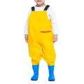 Children Fishing Chest Waders Outdoor Activities Girl Boy PVC Rain Pants Waterproof Bootfoot Quick-dry Hunting Fishing Suit.