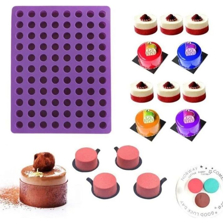88 Hole Silicone Chocolate Mold DIY Valentine's Day Party Baking Mold Chocolate Maker Ice Jelly Candy Nougat Mould Circle Shape