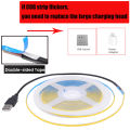 DC 5V USB COB Strip 3MM 5MM 8MM White/Pink/Red/White/Yellow/Ice Blue/Green Flexible Ribbon Rope Home Decor TV Backlight.