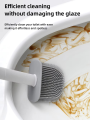 Luxury Silicone Toilet Brush With Base Set Household No Dead Angle Toilet Cleaning Brush Bathroom Scrubber Bathroom Accessories. 