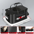 Single shoulder fish bucket, live fish, foldable portable water tank, travel camping box, outdoor fishing box, fishing gear.