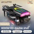 F199 Drone HD 4K 8K HD Dual Camera Professional RC Foldable Quadcopter Aerial Photography FPV. 
